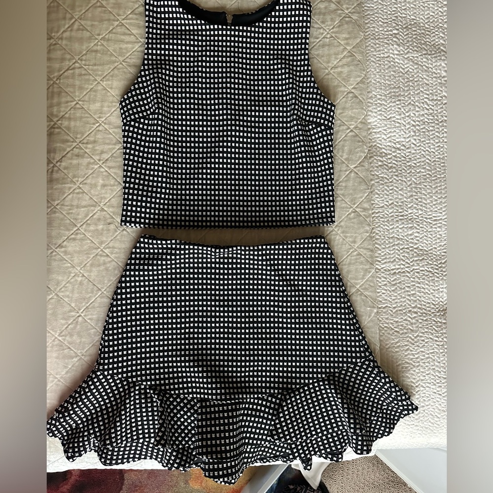 AQUA Matching Top & Skirt Set